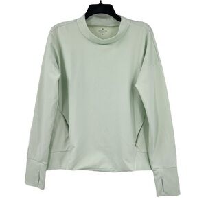 New Athleta Medium Green DENALI PULLOVER Winter Active Running Top SZ M